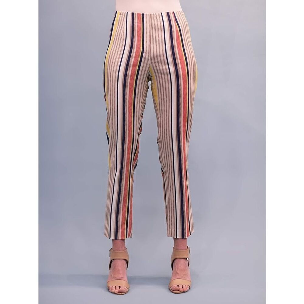Lena Gabrielle Ankle Striped Stretch Pants size 4